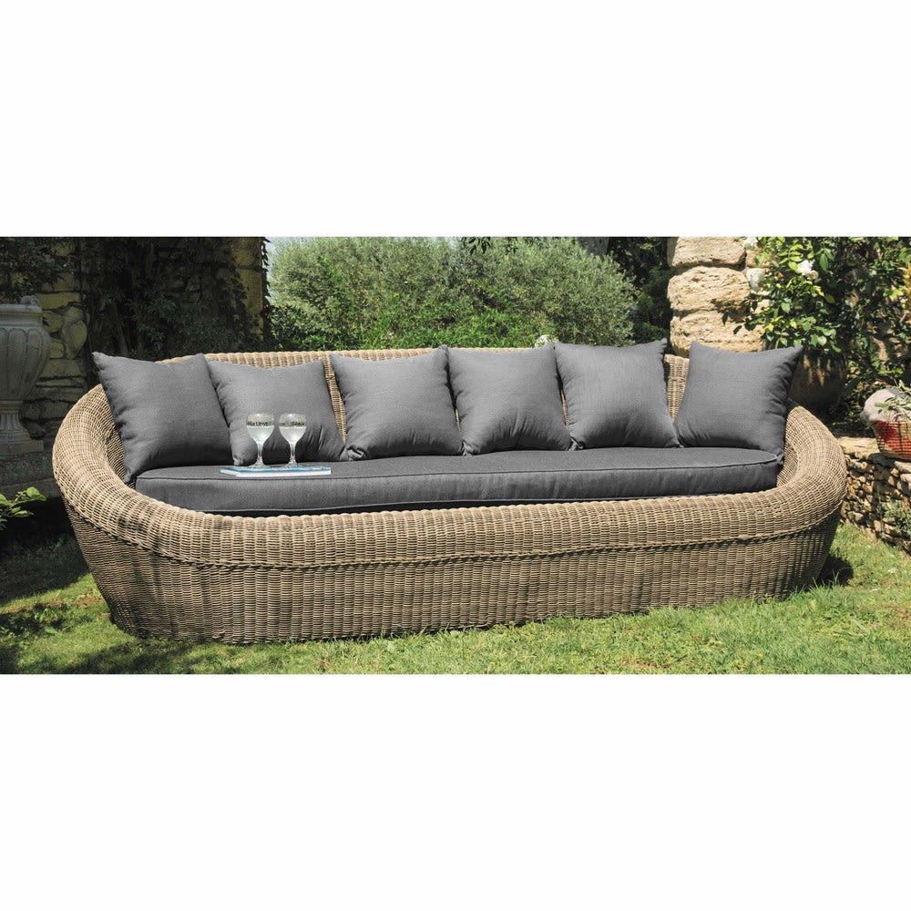 3-/4-Sitzer Gartensofa aus Kunstharzgeflecht St Raphaël ...