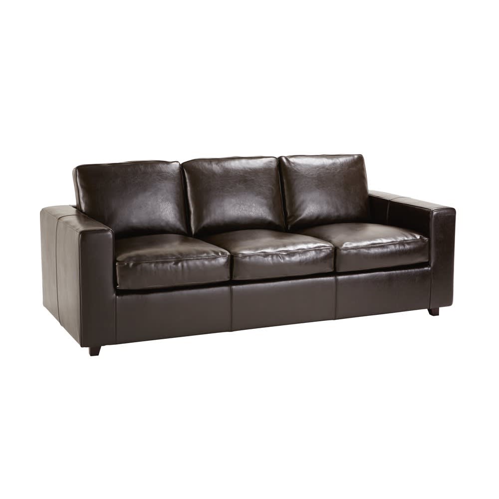 3 Seater Split Leather Sofa Bed In Chocolate Kennedy Maisons Du Monde 3 Seater Split Leather Sofa Bed In Chocolate Kennedy