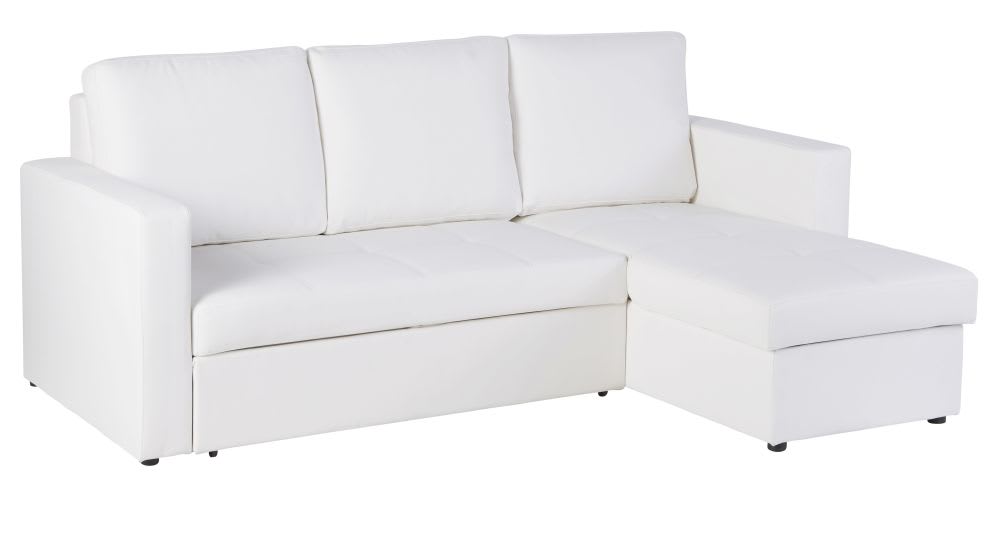 small white corner sofa bed
