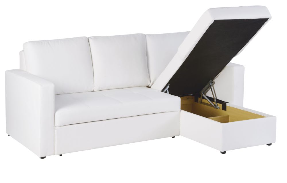 white 3 seater sofa bed