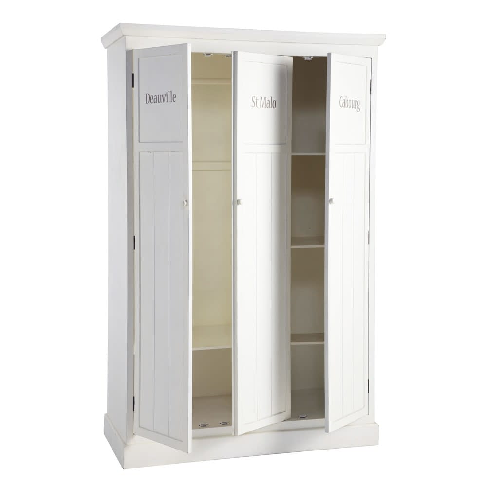 Armario de madera blanco An. 125 cm Newport Maisons du Monde