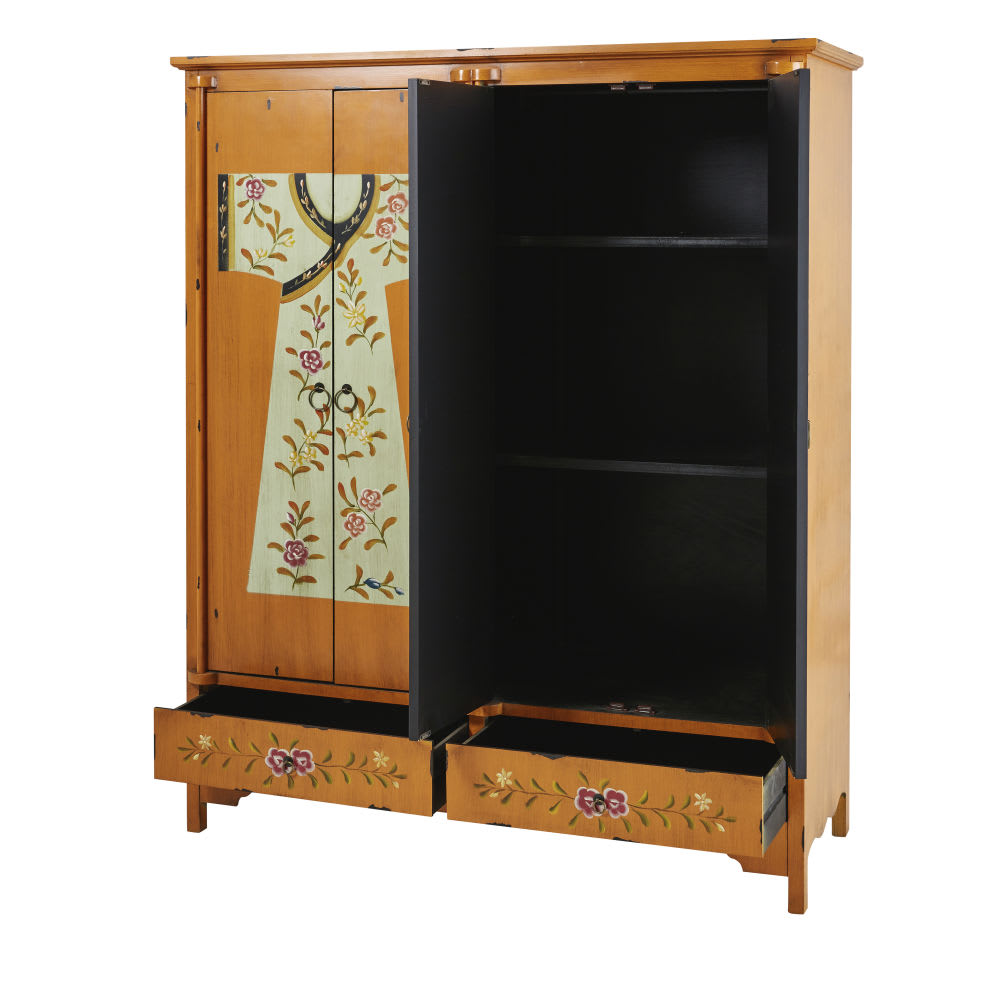 Armario estampado de madera An. 150 cm Kimono | Maisons du Monde