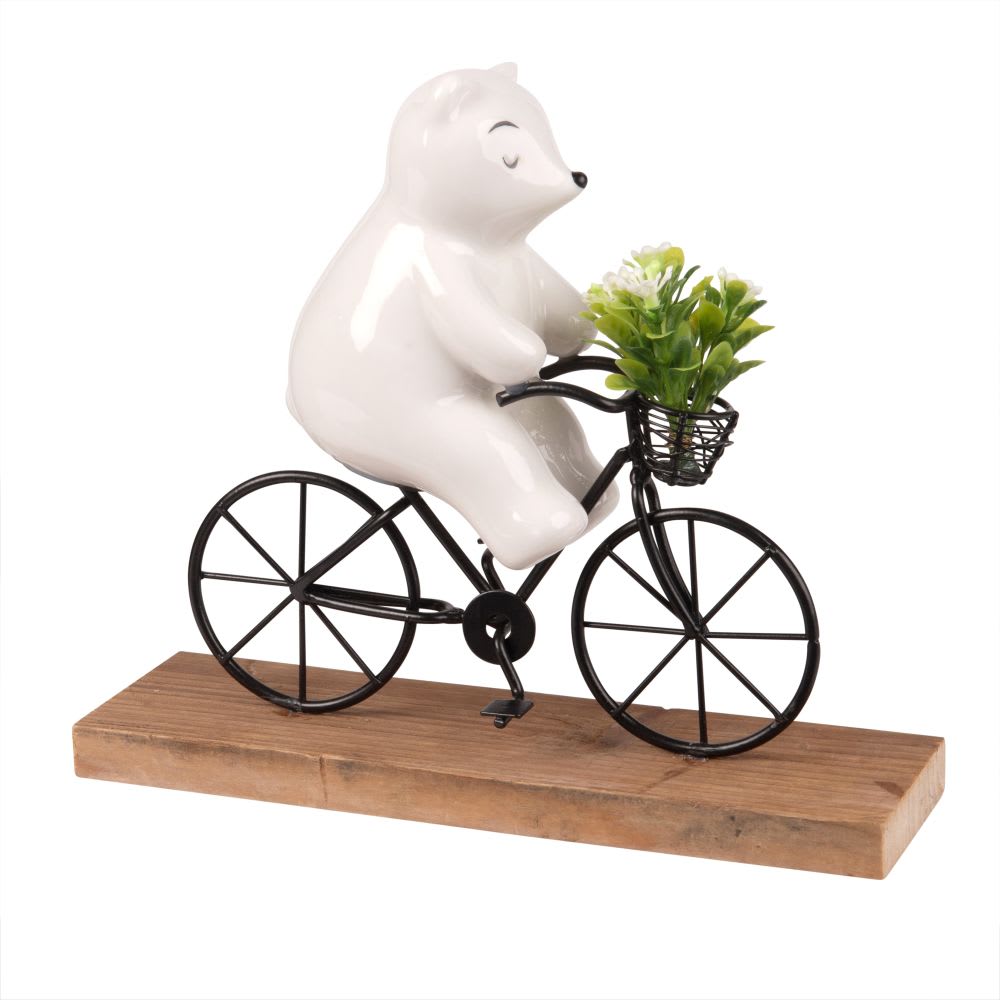 Bär auf dem Fahrrad, Porzellan H18 Maisons du Monde