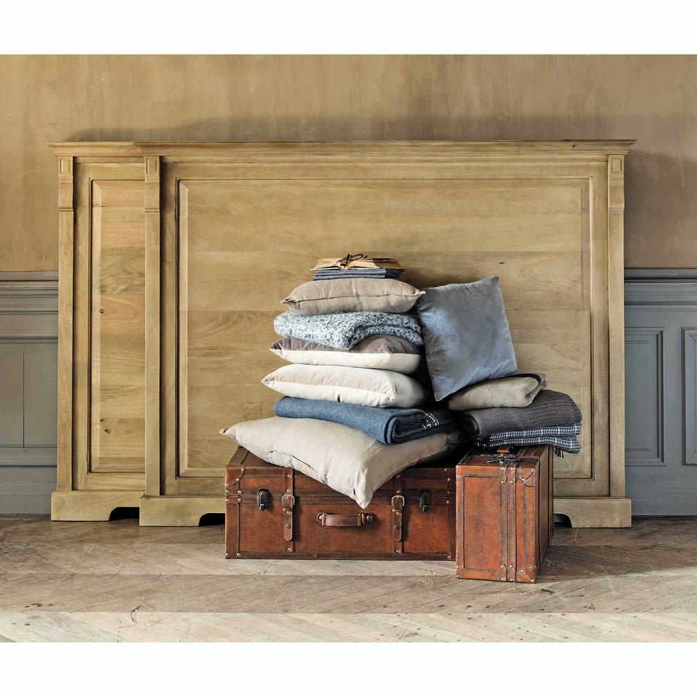 Bett-Kopfteil aus massivem Mangoholz, B 160 cm Naturaliste | Maisons du