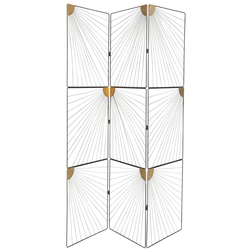 Black Metal And Gold Folding Screen Gabrio Maisons Du Monde Black Metal And Gold Folding Screen Gabrio
