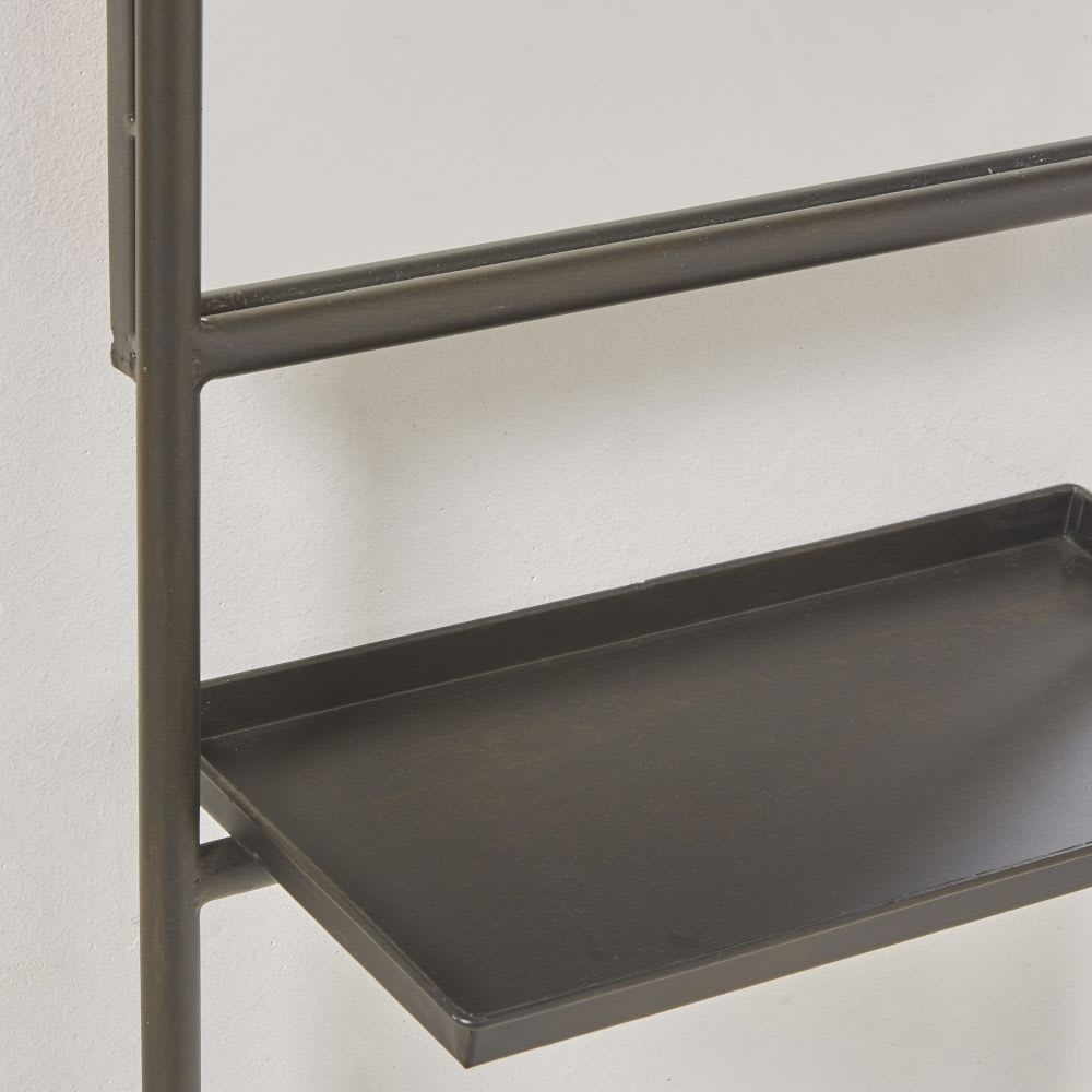 Black Metal Mirror with Shelf 45x175 Scotty Maisons du Monde