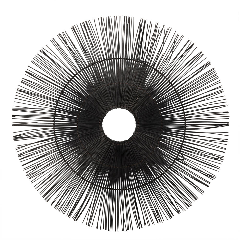 Black Rattan Wall Art 55x55 Dao Maisons du Monde