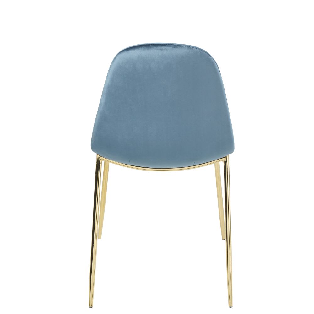 Blue Velvet Scandinavian-Style Chair Clyde | Maisons du Monde