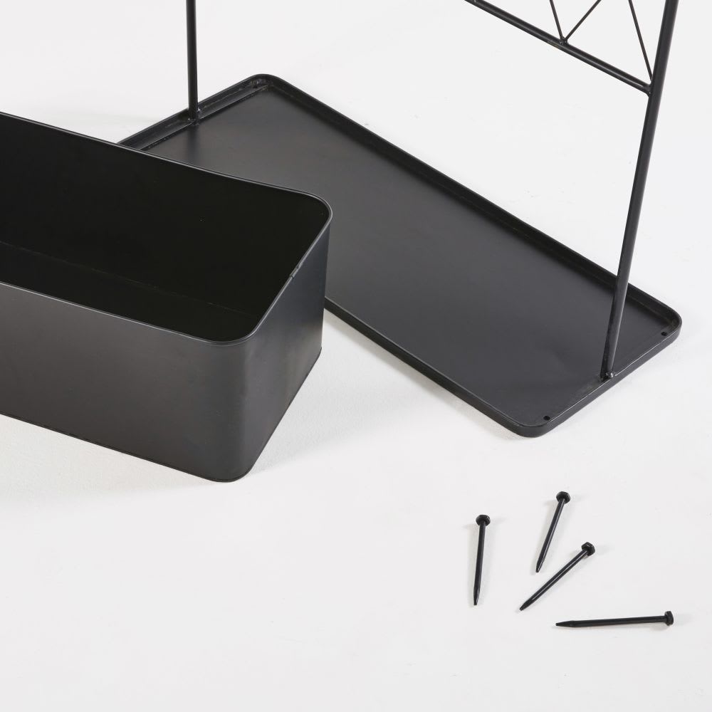 Blumenkasten aus Metall, schwarz H180 Dauphine Maisons du Monde