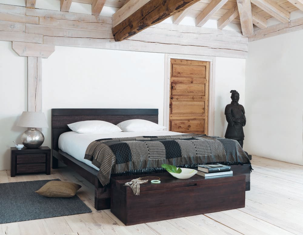 Bout de lit coffre en manguier massif L 120 cm Java | Maisons du Monde