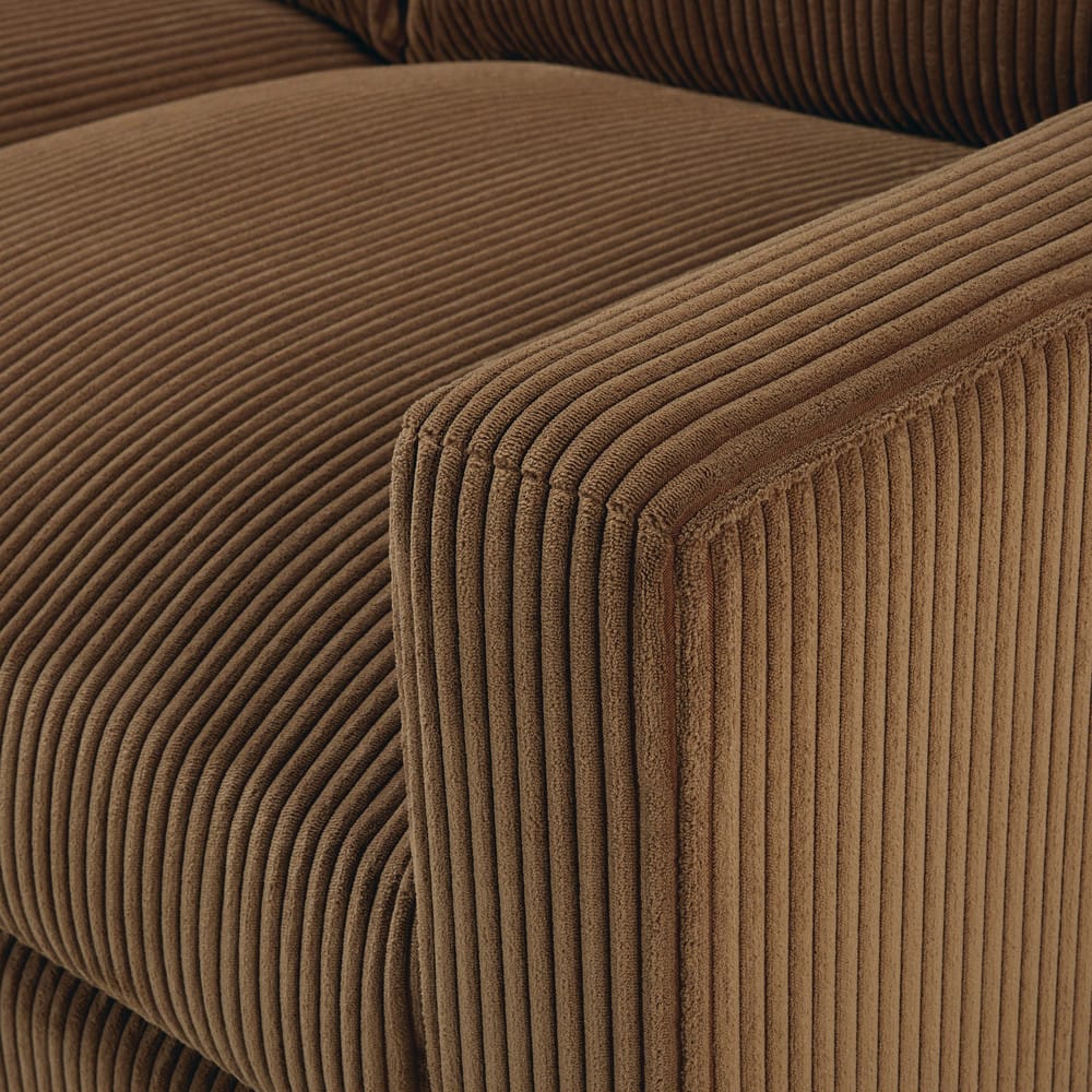 Brown Corduroy 4-Seater Sofa Holden | Maisons du Monde