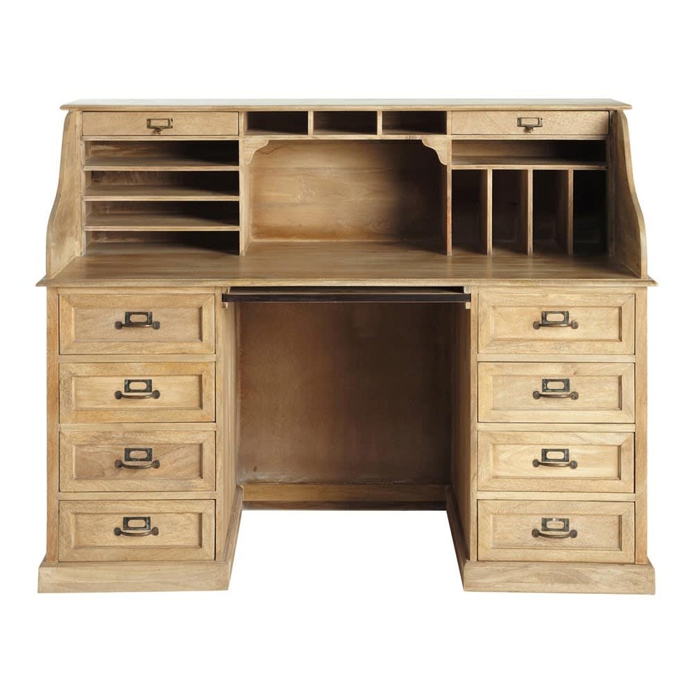 Bureau secrétaire en manguier massif Naturaliste Maisons du Monde