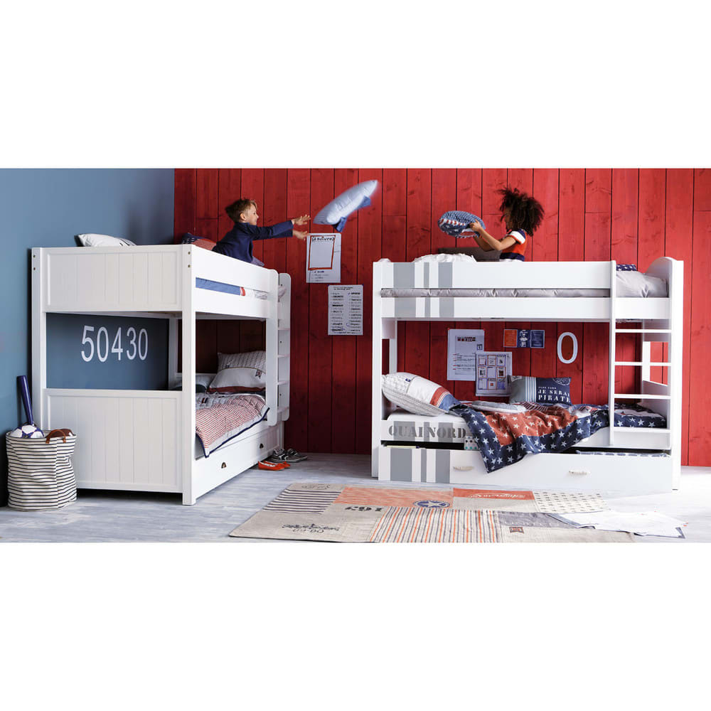 Cajón de almacenaje / cama 90 x 190 cm blanco Newport | Maisons du Monde