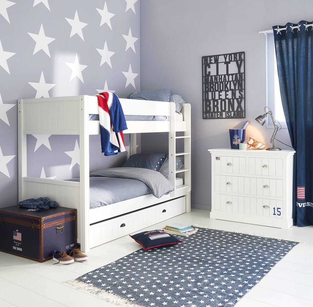 Cajón de almacenaje / cama 90 x 190 cm blanco Newport | Maisons du Monde