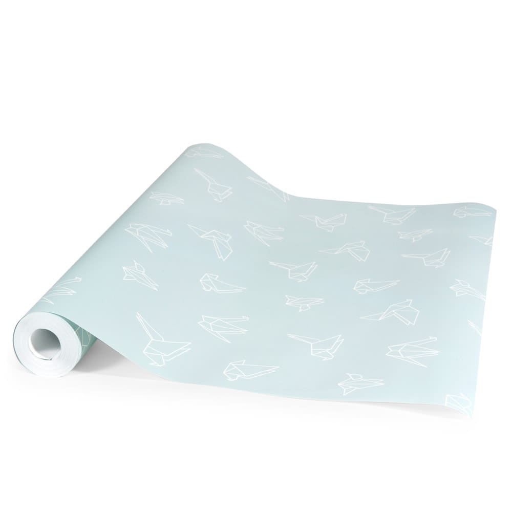 Carta Da Parati Tessuto Non Tessuto Carta da parati su tessuto non tessuto verde acqua con motivo H 10,05 m