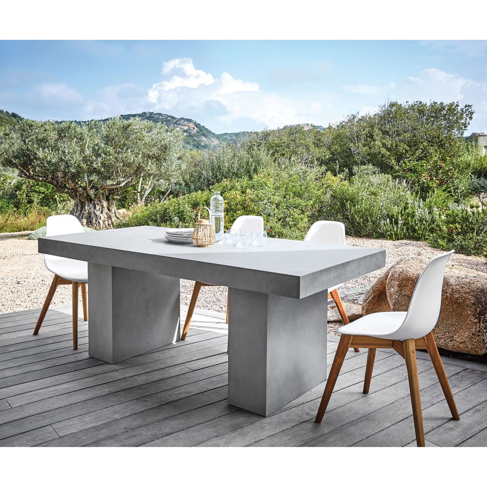Chaise de jardin style scandinave blanche Lima  Maisons du Monde