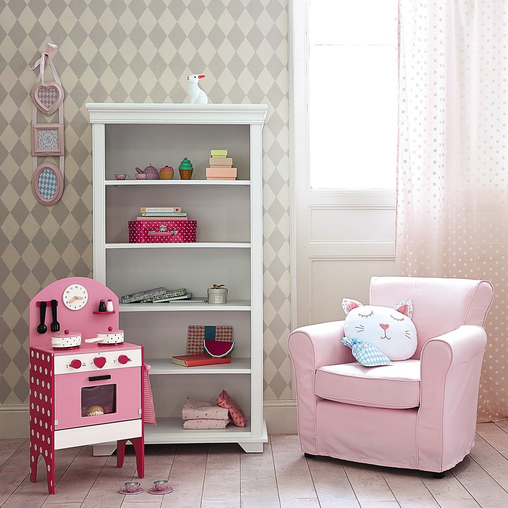 Child's White Bookcase Pastel Maisons du Monde
