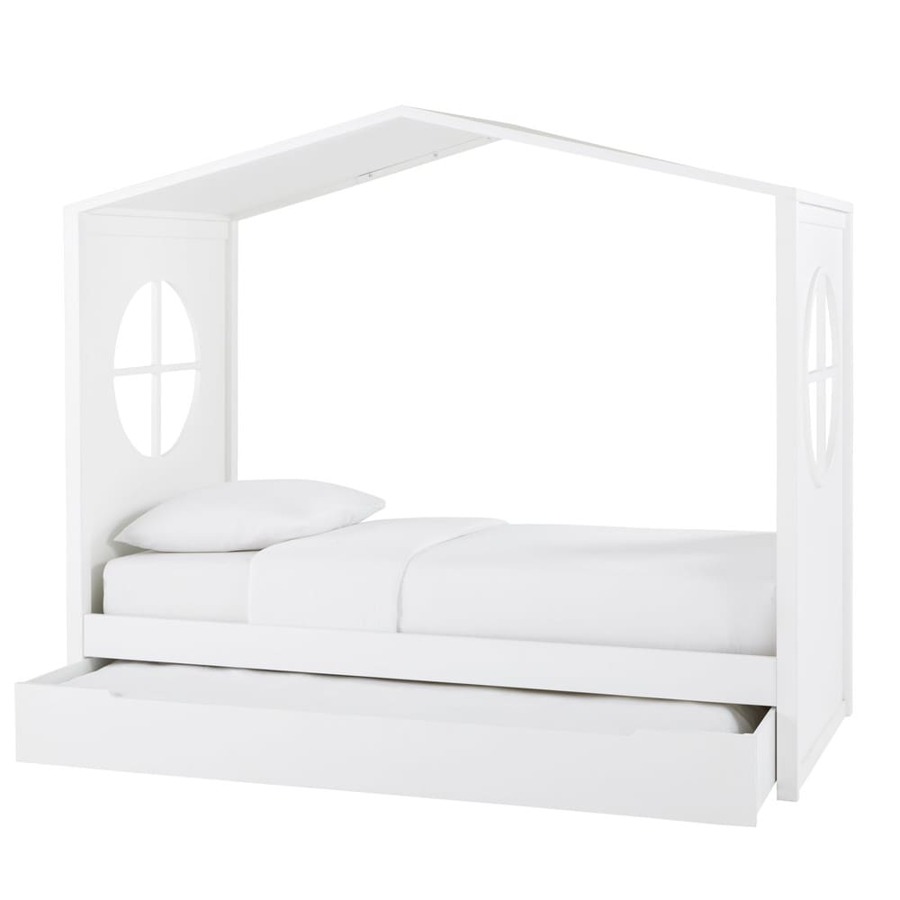 Children S White Cabin Bed 90 X 190 Bucolique Maisons Du Monde Children S White Cabin Bed 90 X 190 Bucolique