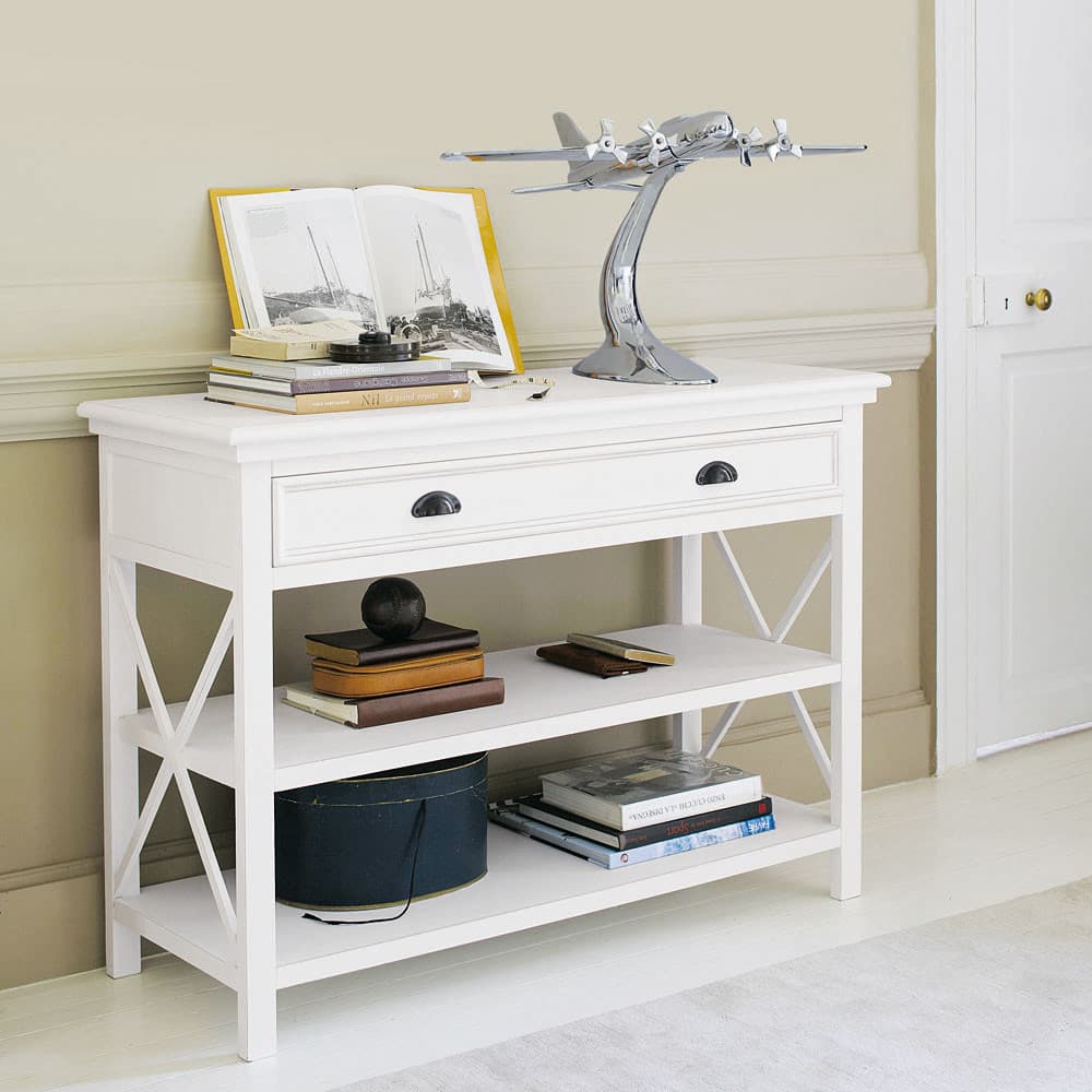 Consolle bianca in legno L 120 cm Newport Maisons du Monde