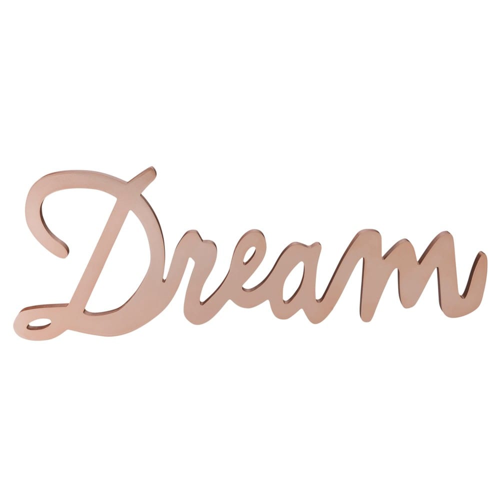 Copper Word Wall Art 65x23 Dream | Maisons du Monde