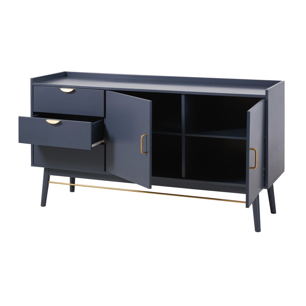 Credenza a 2 ante e 3 cassetti blu scuro Penelope Maisons du Monde