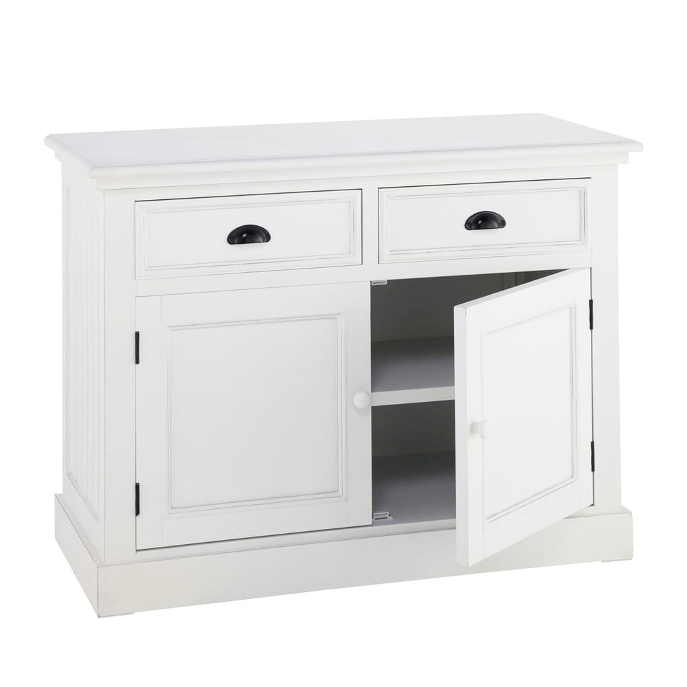 Credenza bianca in legno L 106 cm Newport Maisons du Monde