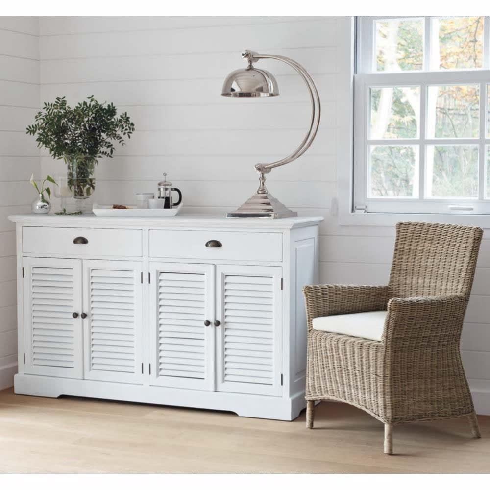 Credenza bianca in legno L 150 cm Barbade Maisons du Monde