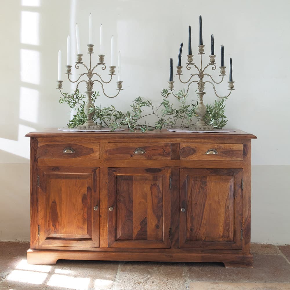 Credenza in massello di legno di sheesham verniciato L 150 cm Lubéron