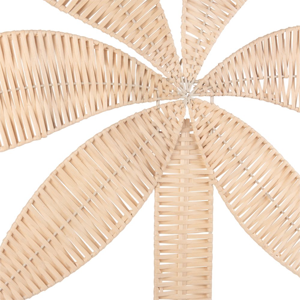 Decoración de pared palmera de metal y mimbre 70x100 | Maisons du Monde