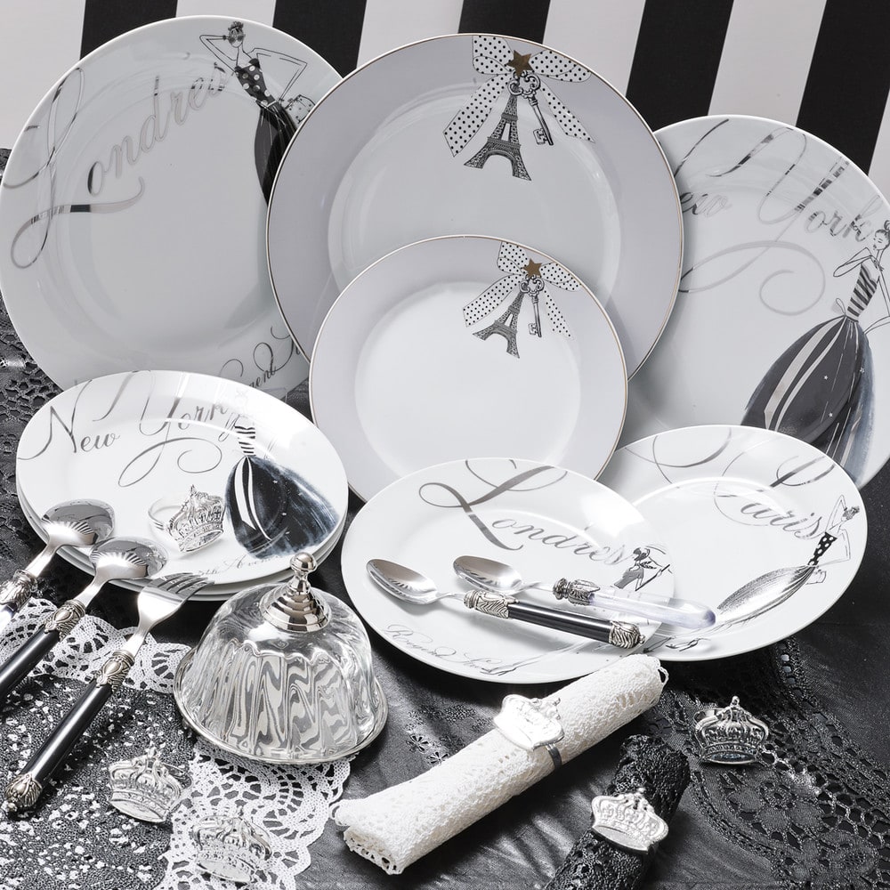 Home4You Dessertteller Set - 8 Weiße Porzellanteller 20cm Mikrowellen- & Spülmaschinenfest