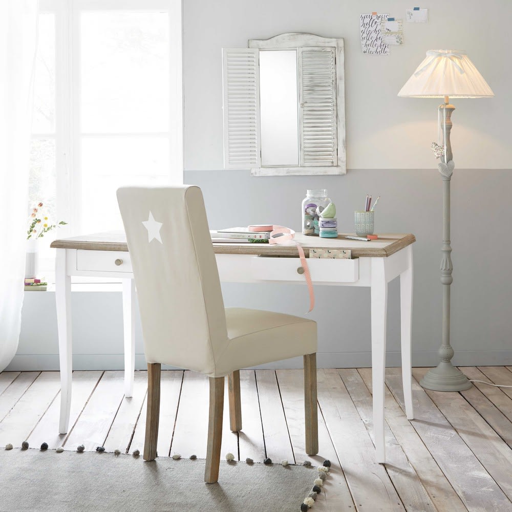 Escritorio con 2 cajones blanco Angelique Maisons du Monde