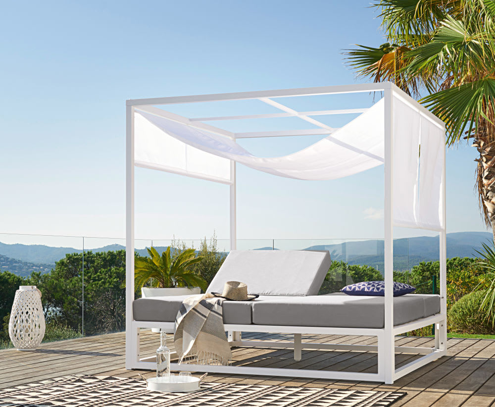 GartenDaybed aus Aluminium, weiß Caraïbes Maisons du Monde