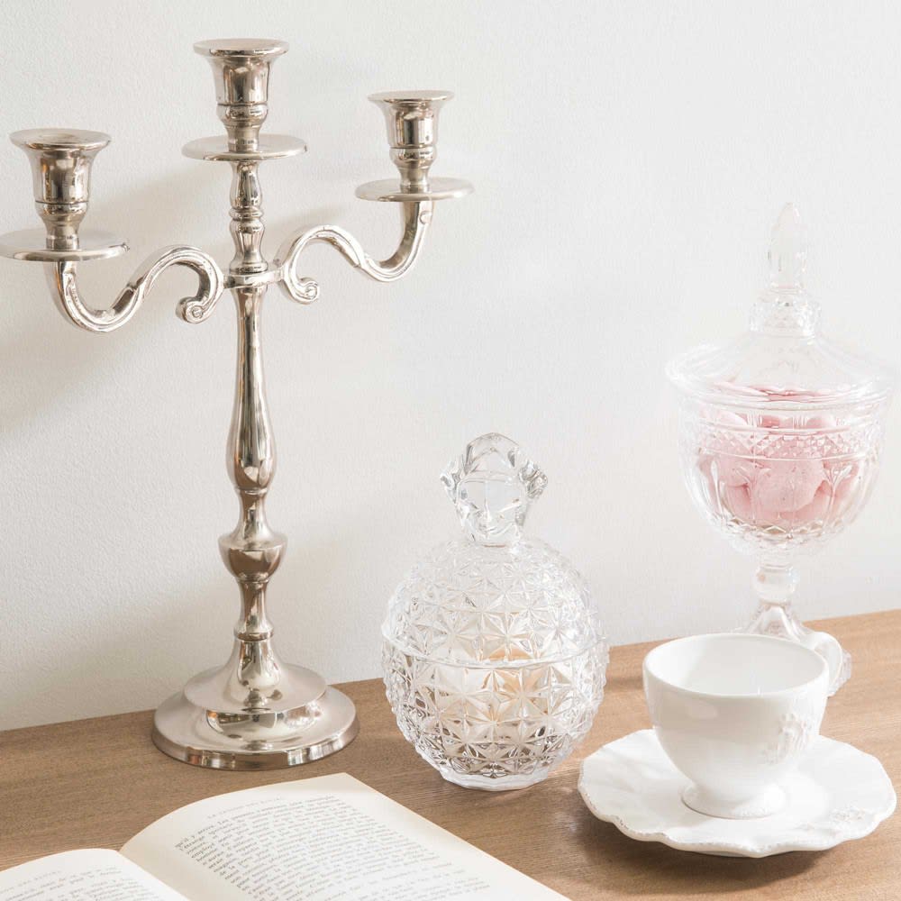 Glass sweet jar on stand H 25 cm Maisons du Monde