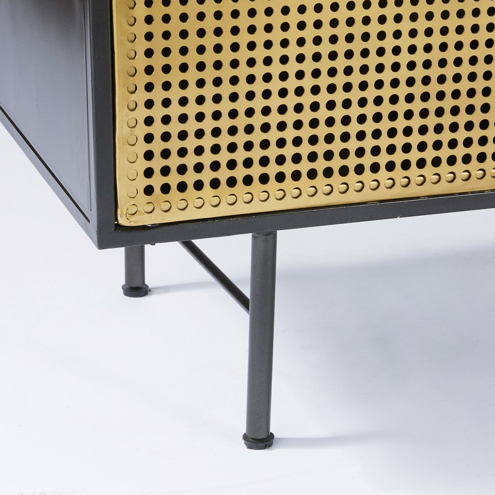 Gold and Black Metal 2Door TV Maisons du Monde