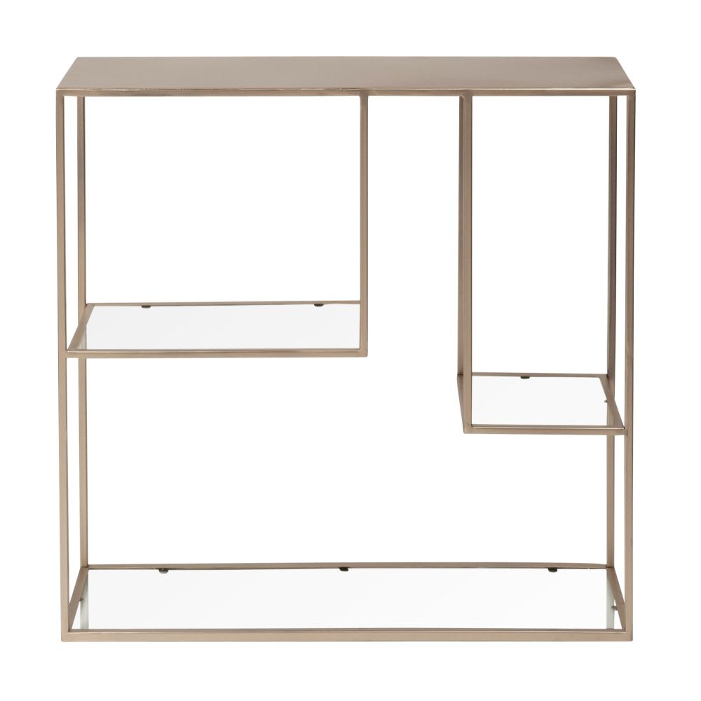 Gold metal and glass shelving unit Delio Maisons du Monde