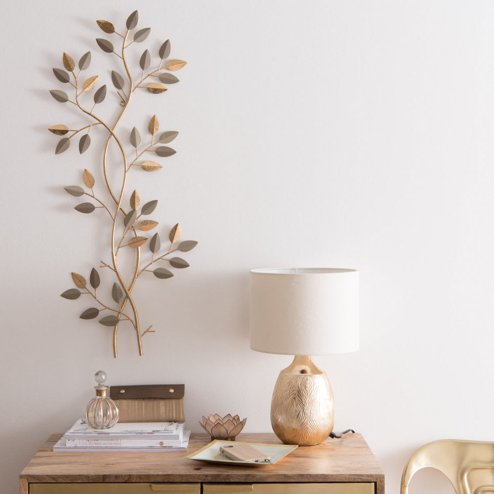 Gold Metal Branch Wall Art 37x85 Livia Maisons du Monde