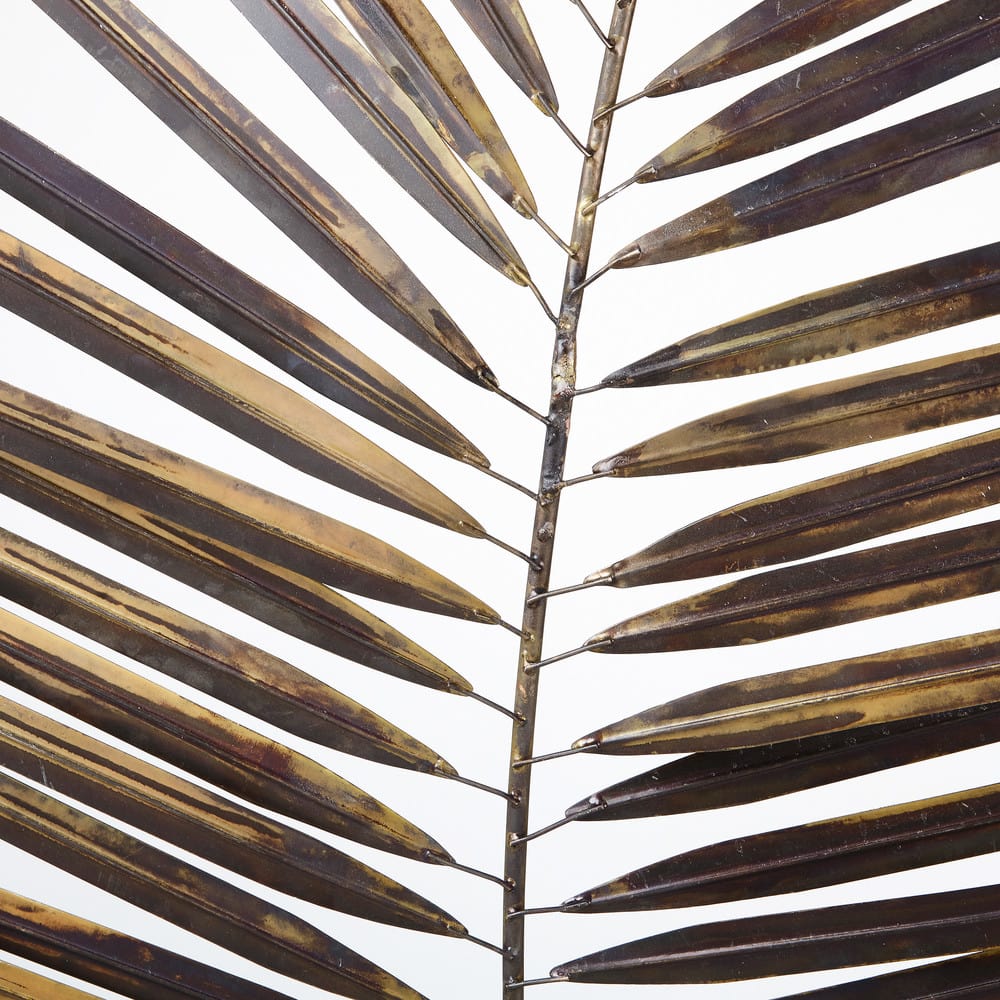 Gold Metal Palm Tree Branch Wall Art H 164 Cm Exotic Maisons Du Monde