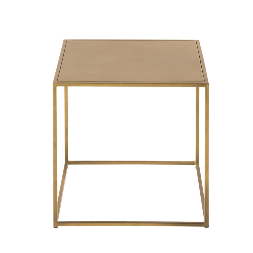 Gold Metal Square Coffee Table Edison Maisons du Monde