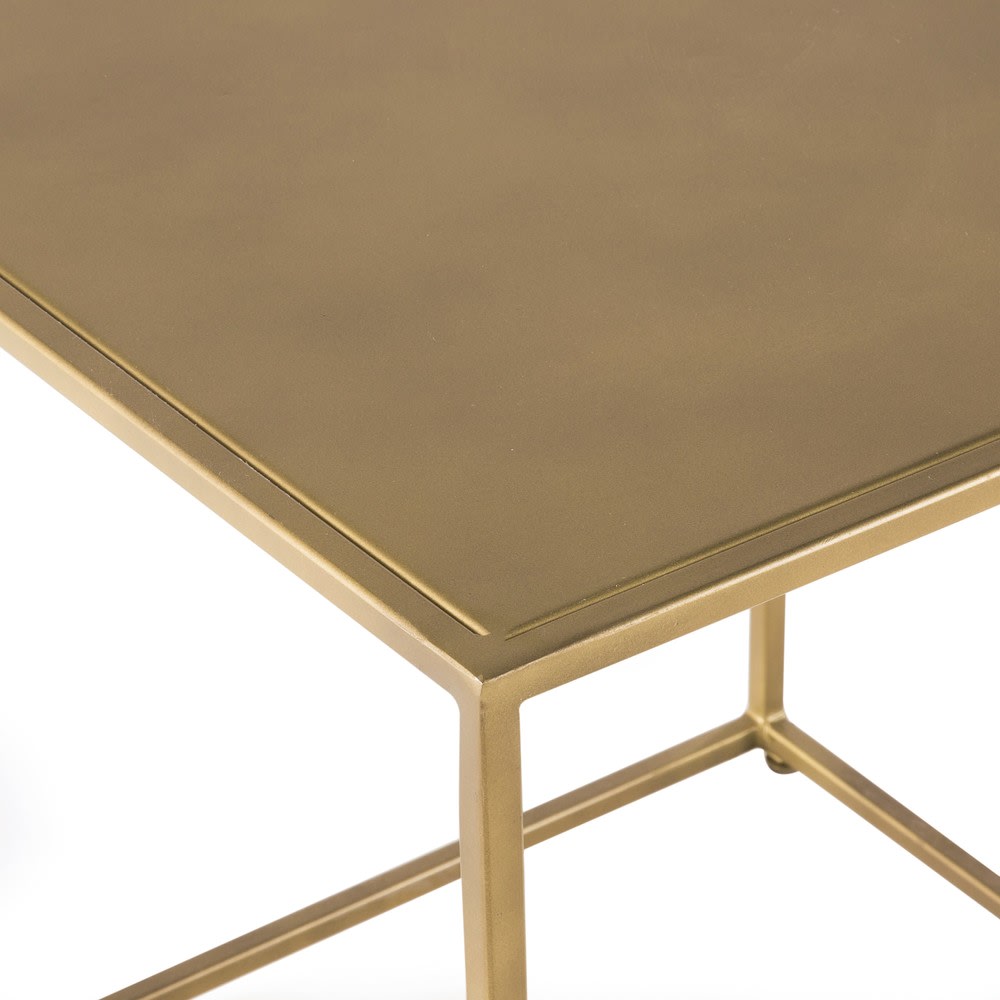 Gold Metal Square Coffee Table Edison | Maisons du Monde