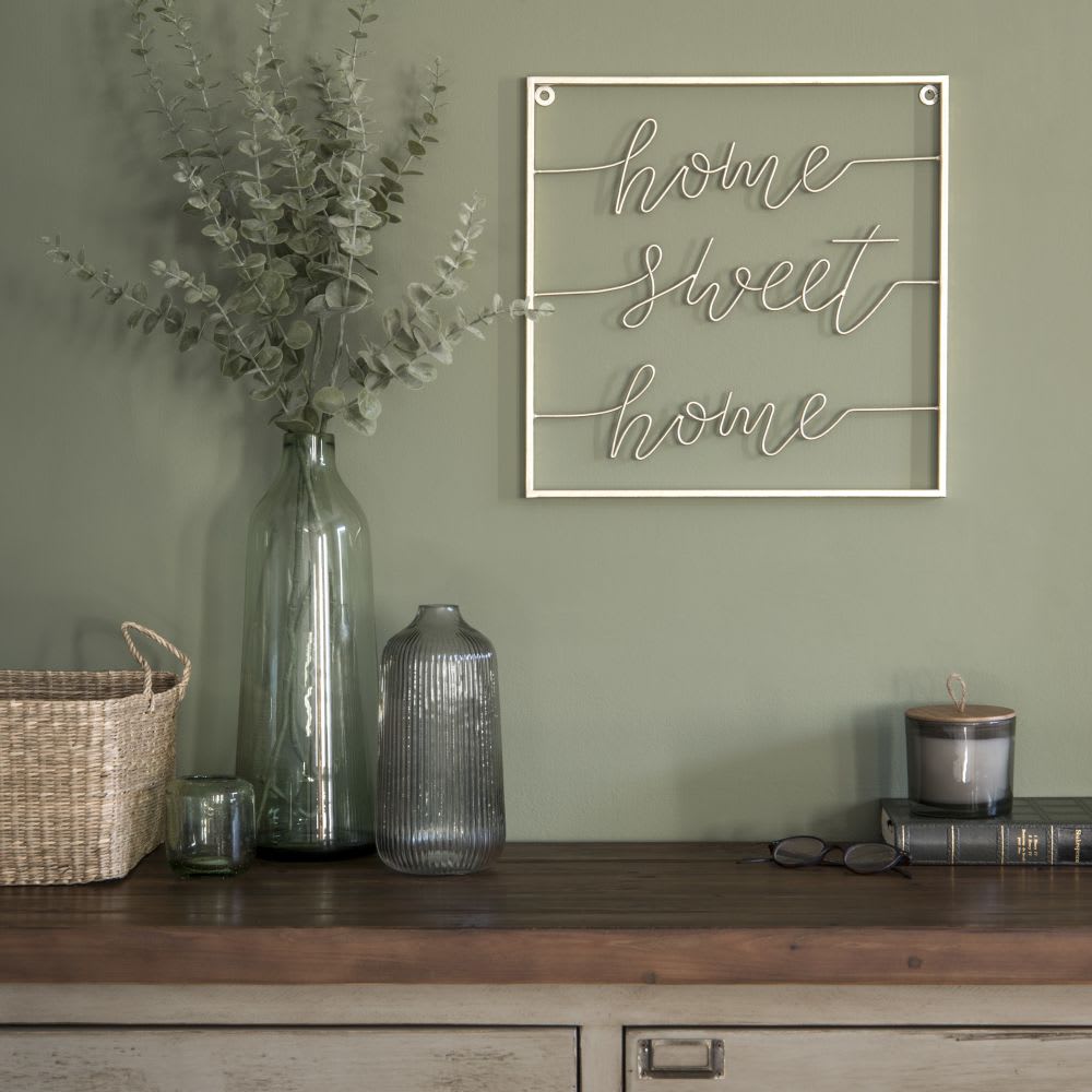 Gold Metal Word Wall Art 36x36 Sweet Home Maisons du Monde