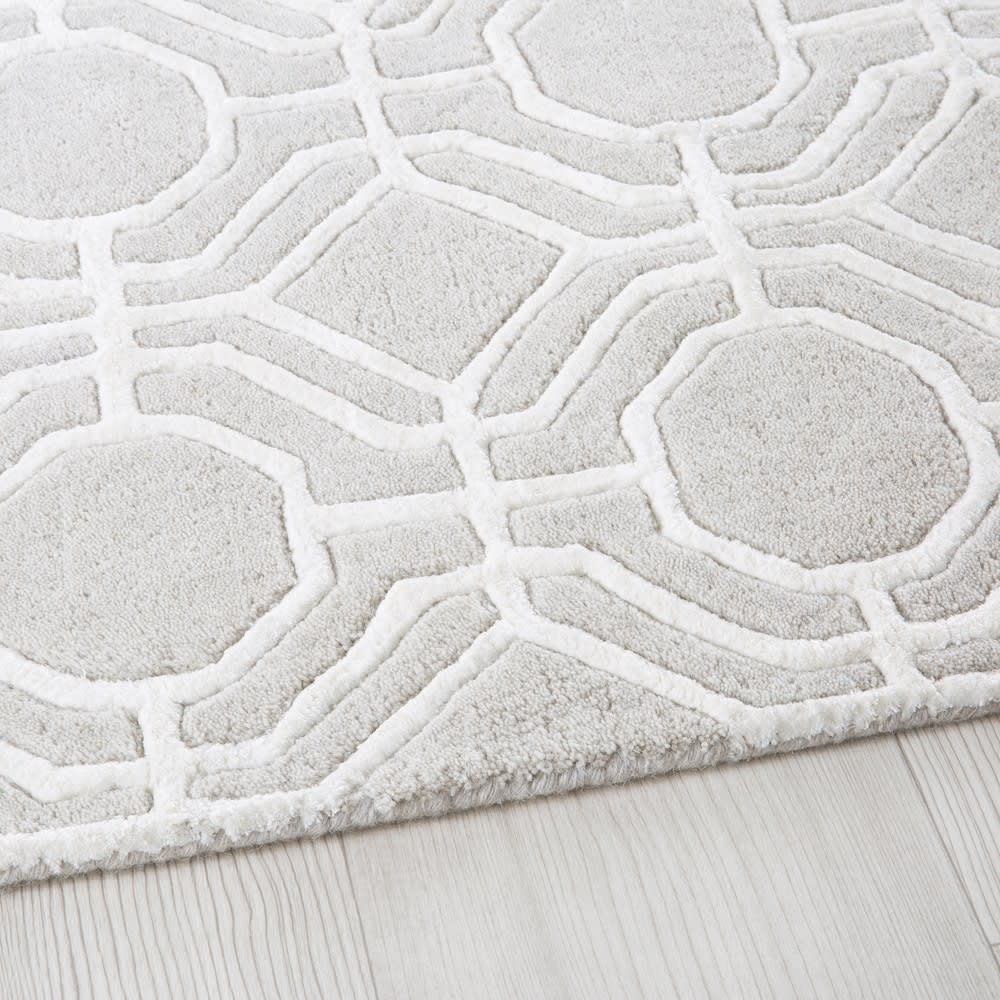 Grey Rug with Graphic Motifs 140x200 Maisons du Monde