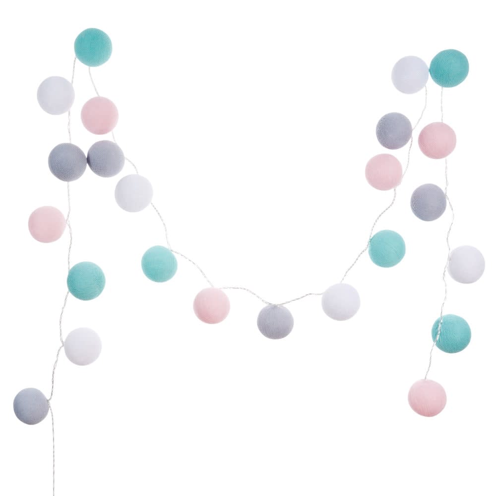Guirlande lumineuse 24 LED en coton multicolore L290 Lina ...