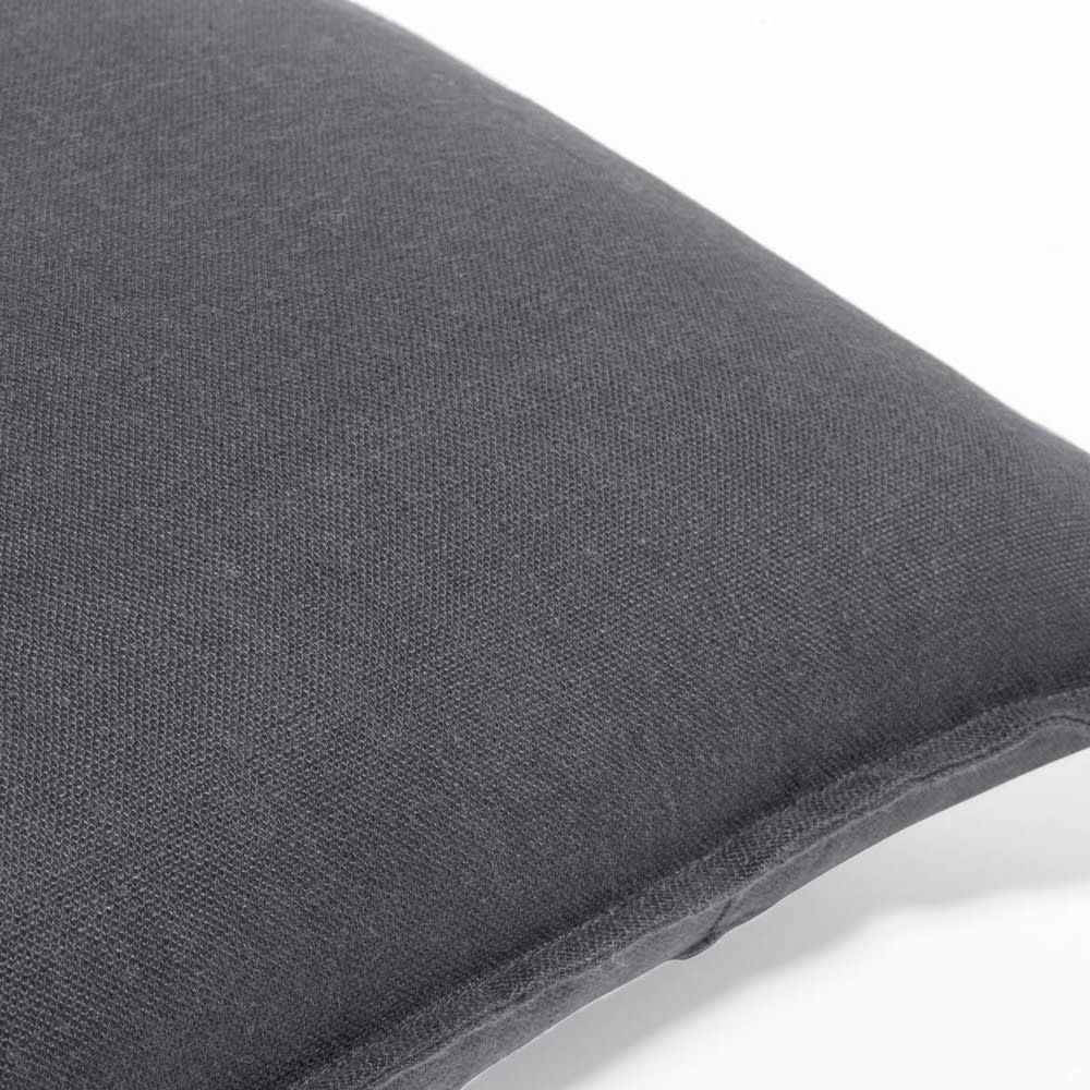 Charcoal Grey Washed Linen Cushion 45x45 Handang Maisons du Monde