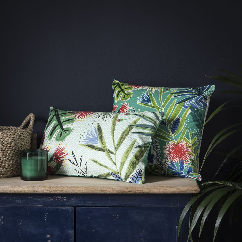Housse de coussin en coton imprimé nature coloré 40x40 Lapacho