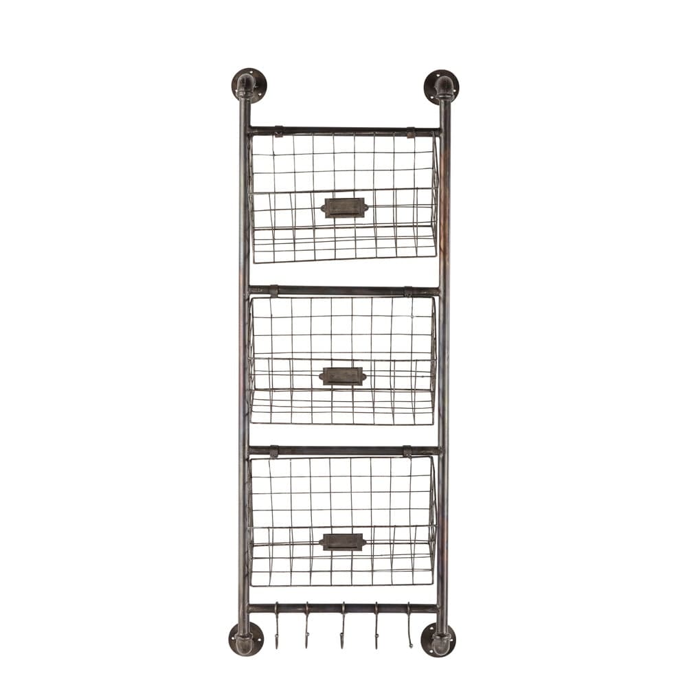 IndustrialStyle Metal WallMount Shelving Unit Maxime Maisons du Monde