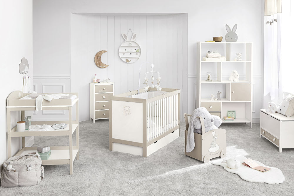 Mobile Musical Bebe Ecru Blanc Et Taupe Bulle Maisons Du Monde