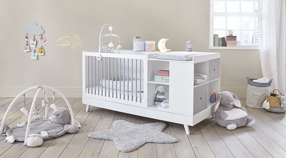 Mobile Musical Pour Bebe En Coton Gris Et Blanc Celeste Maisons Du Monde