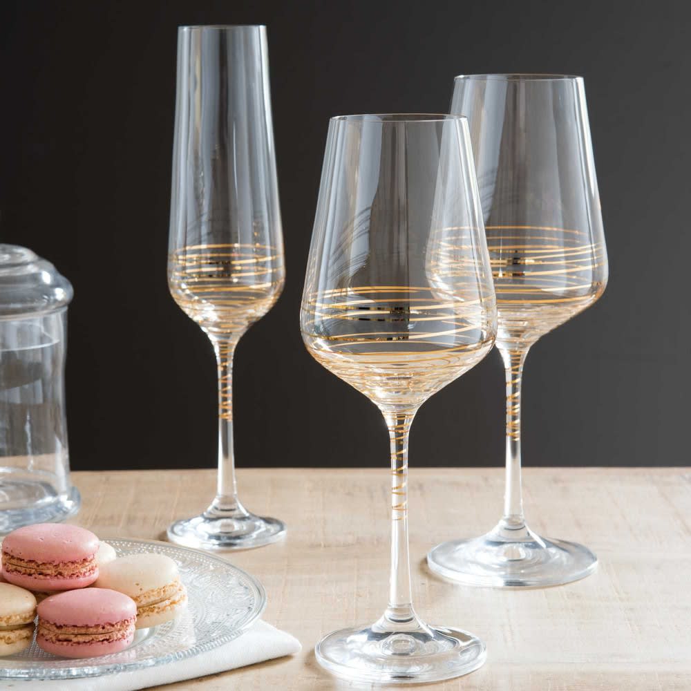gold-coloured glass champagne flute Maisons du Monde gold-coloured glass champagne flute Maisons du Monde