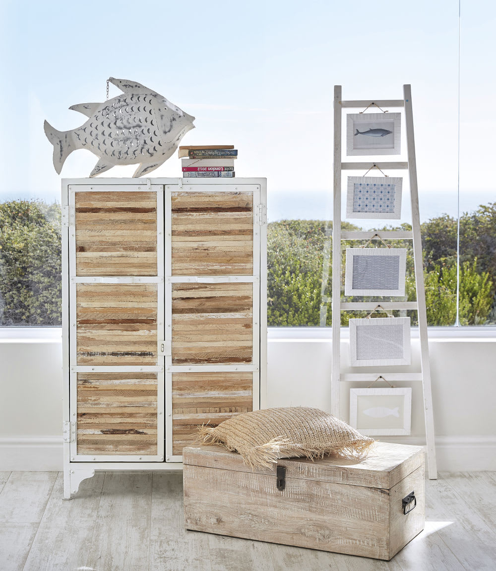 Koffer aus geweißtem Mangoholz Guipavas | Maisons du Monde