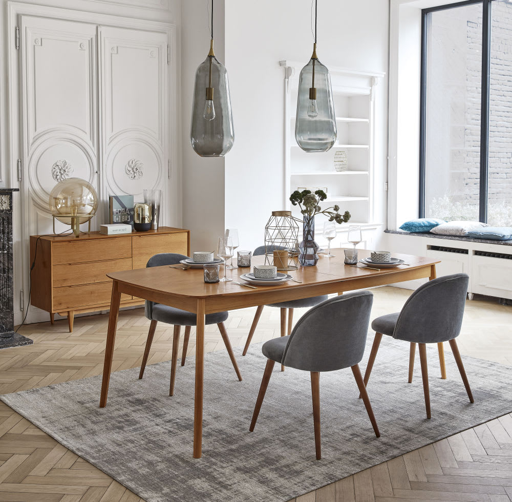 French Solid Oak Scandinavian Style Sideboard